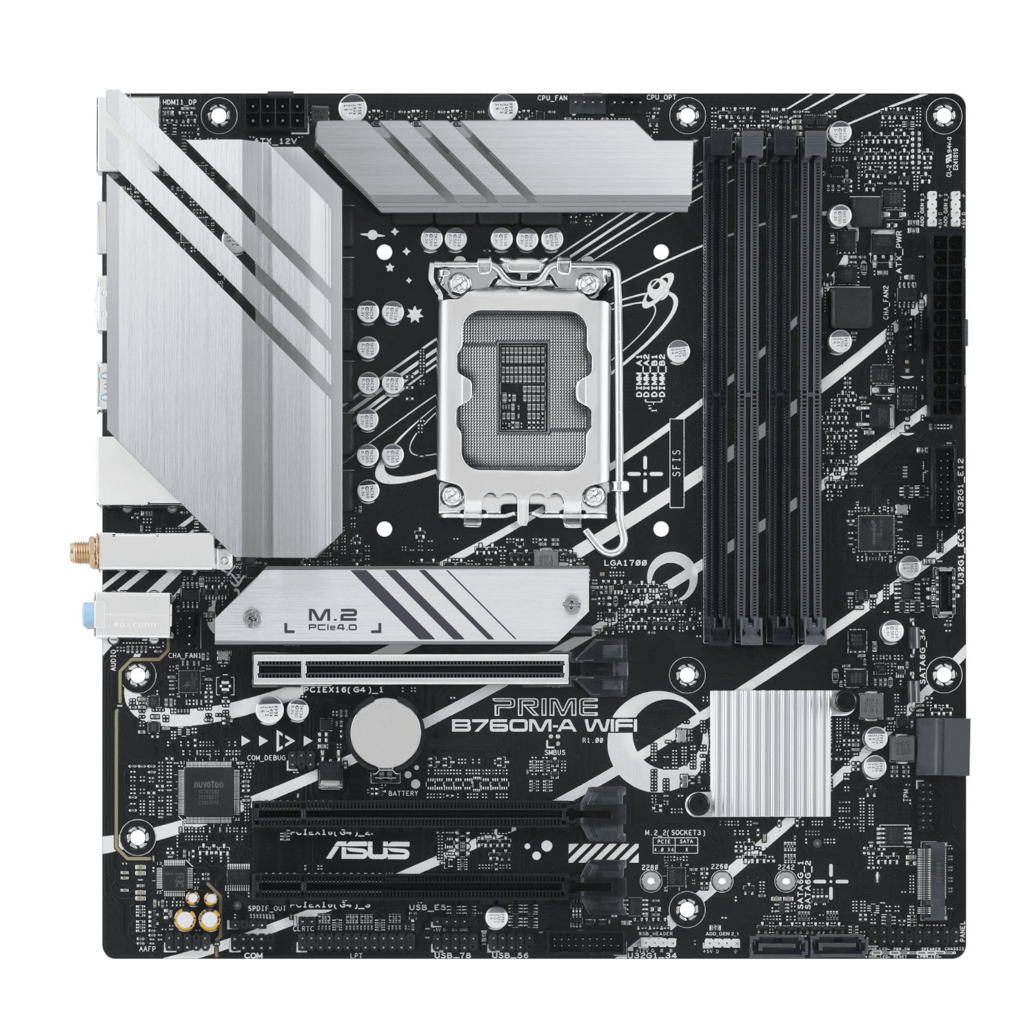 Asus PRIME B760M-A WIFI Intel LGA1700 M-ATX Motherboard - Image 2