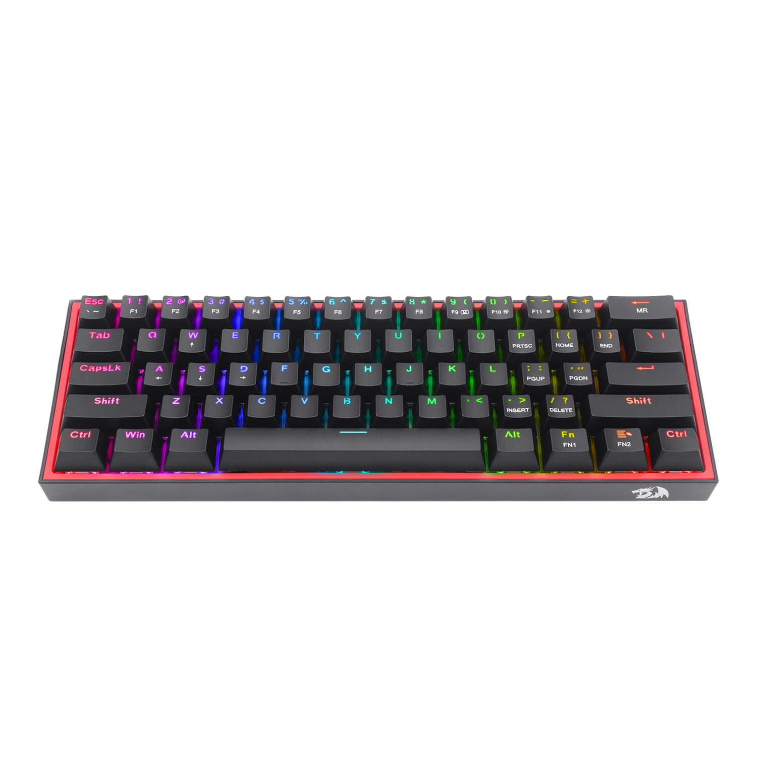 Redragon K616 FIZZ Pro 61-Key RGB Mechanical Gaming Keyboard – Black (60%, RGB, Wireless/Wired, Hot-Swappable) - Image 2