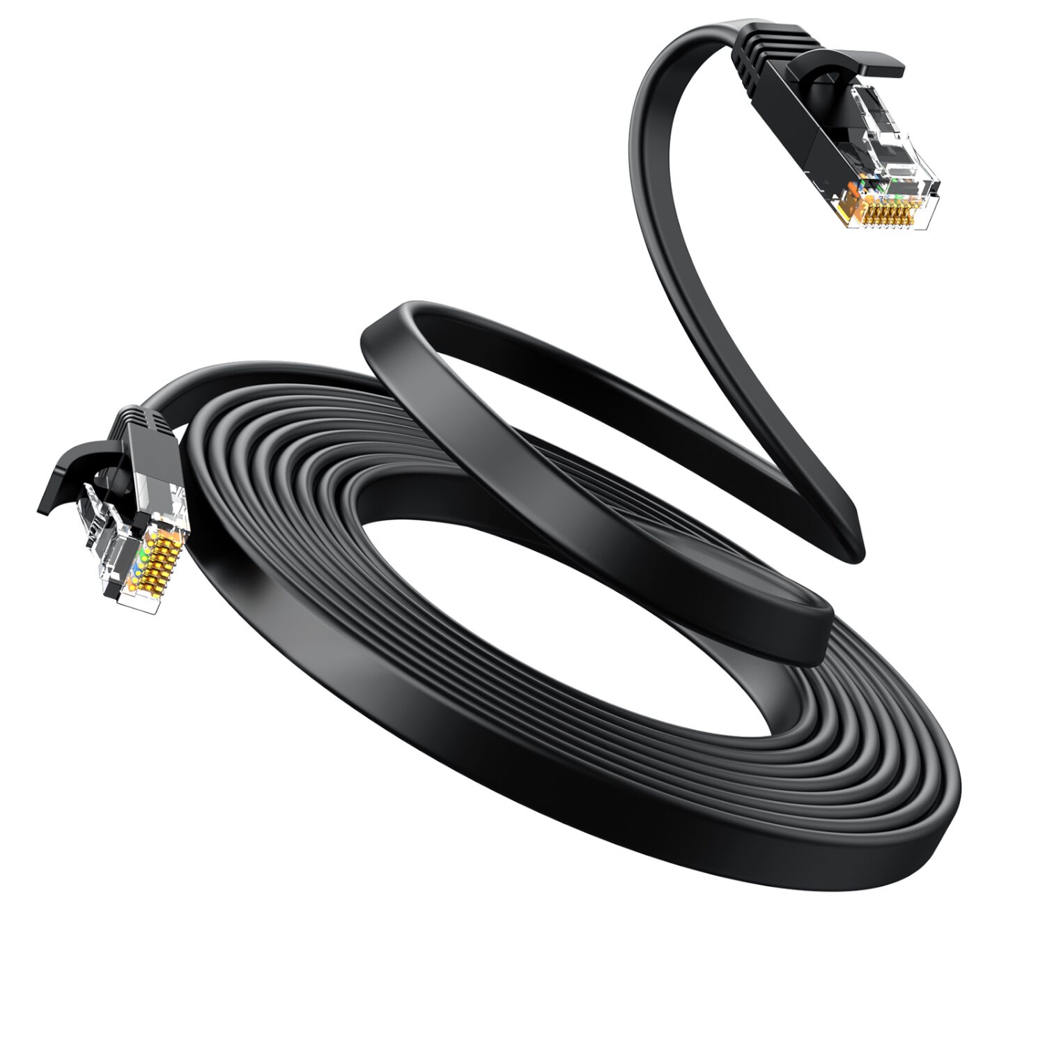 UGREEN NW102 Cat6 U/UTP Flat Ethernet Cable 20m - Black - Image 3