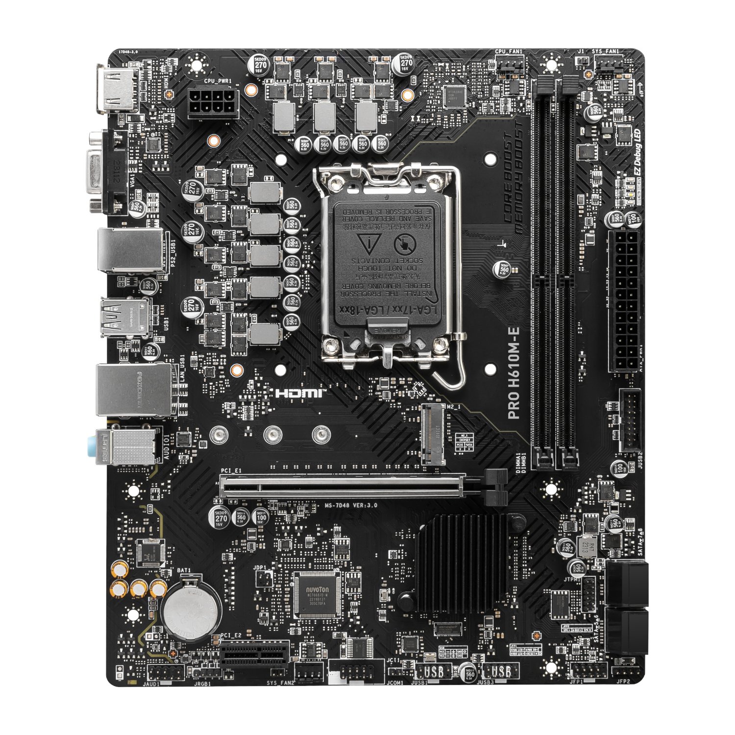 MSI PRO H610M-E Intel LGA1700 DDR5 M-ATX Motherboard - Image 2