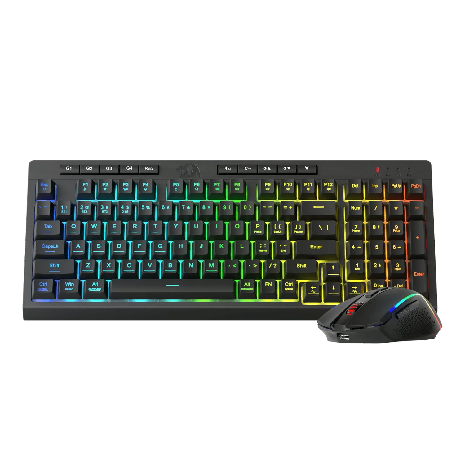 Redragon RYLO PRO S142 Tri-Mode RGB Gaming Keyboard and Mouse Combo - Image 2