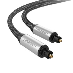 UGreen AV108 Male to Male Toslink Optical Audio Cable 2m–Grey