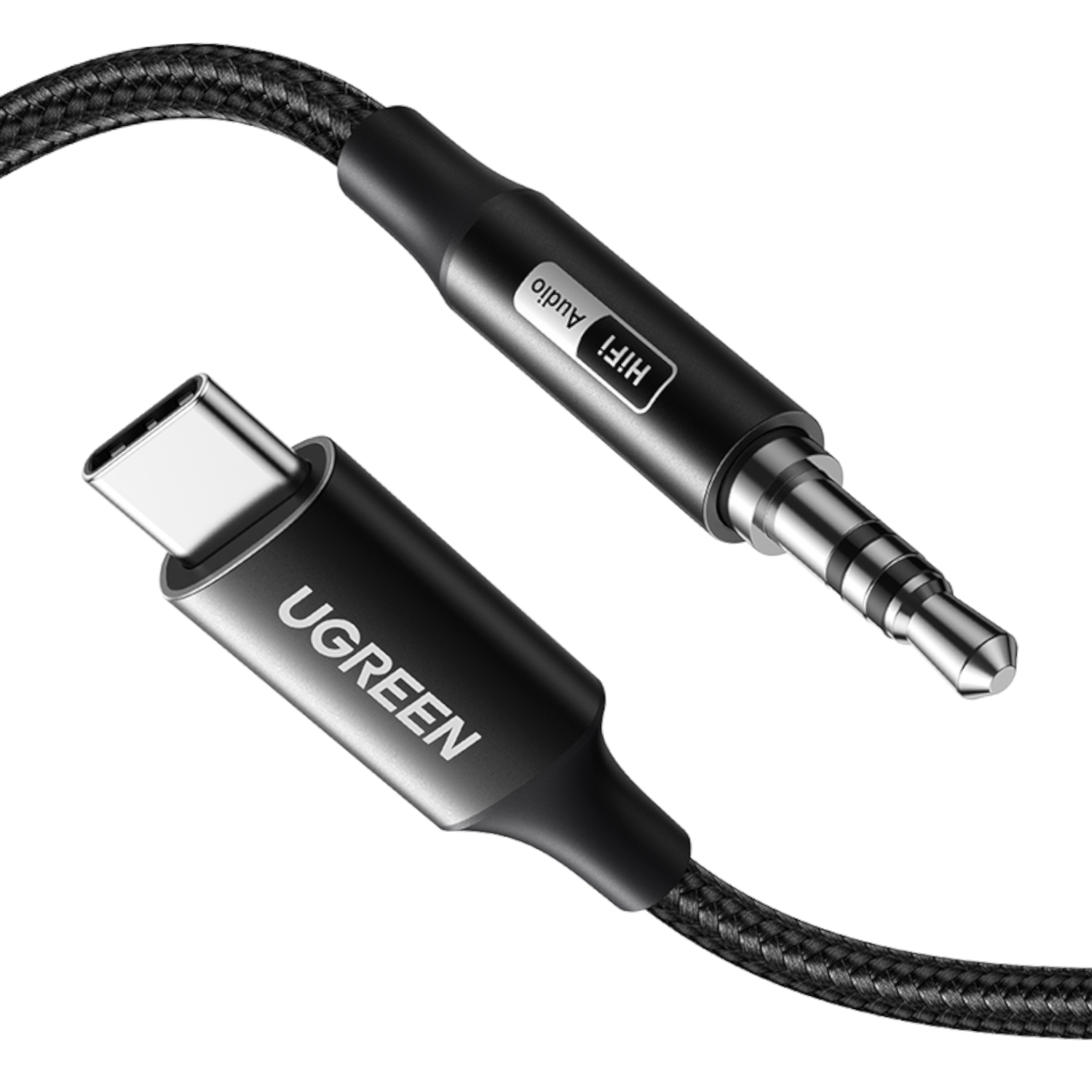 UGREEN USB Type-C to 3.5mm AUX Audio Cable 1M - Black - Image 3