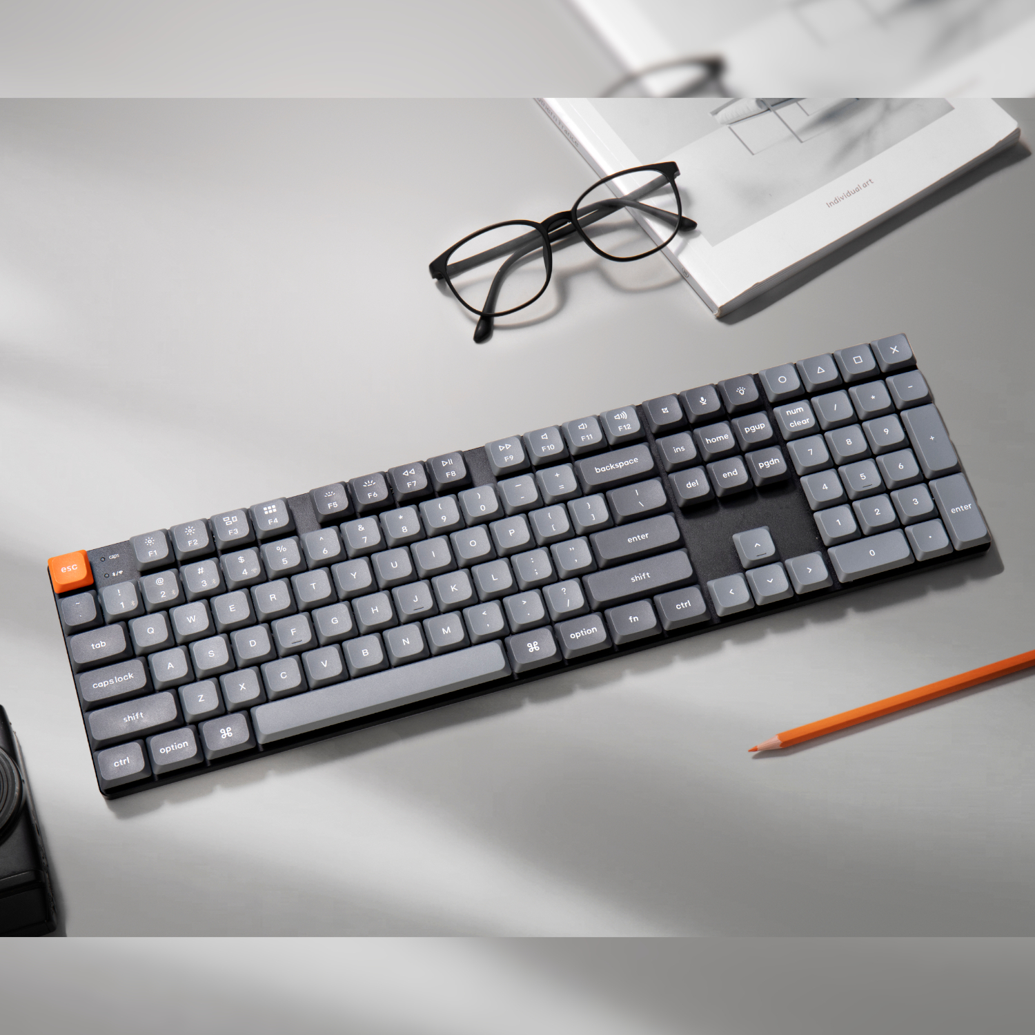 Keychron K5 Max QMK/VIA Full-sized Wireless Custom Mechanical Keyboard | BROWN Switches - Image 3
