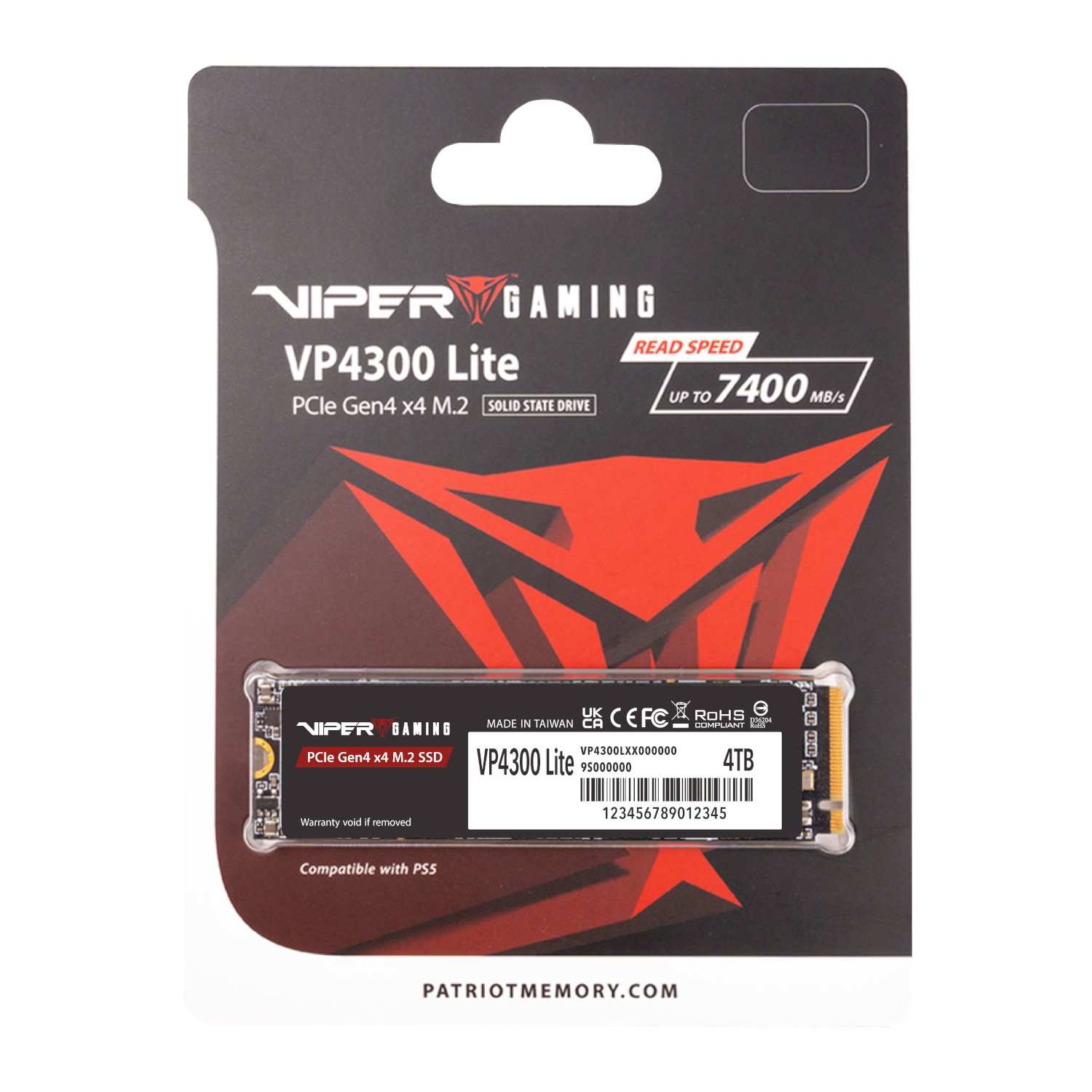 Patriot VP4300 Lite 4TB M.2 PCIe Gen 4 x4 NVMe SSD - Image 4